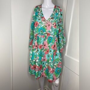 BOSTON PROPER NWT Bouquet of Summer Peasant Dress